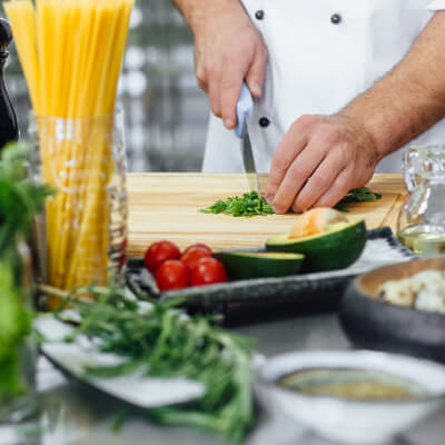 Chef trita le verdure